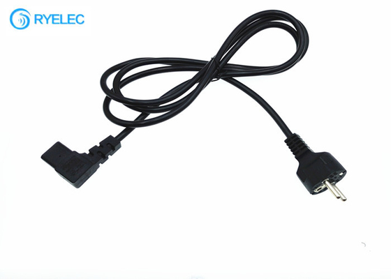 Power Cord European Schuko Iec 60320 C13 Left Angle 3*1.0mm2 Cable supplier