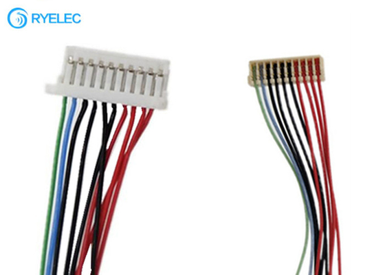 10pin 1.0mm pitch connector with ACES 91209-01011 to SHR-10V-S crimping wire harness supplier