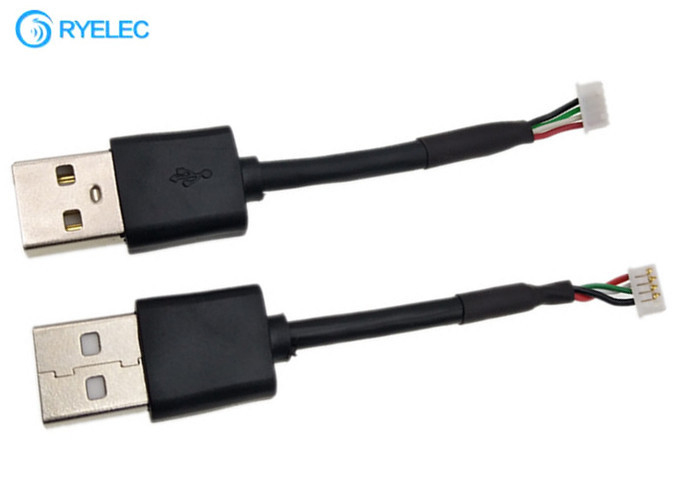 Black Plastic USB Cable Assembly Short Shell USB A Male Connector Available supplier
