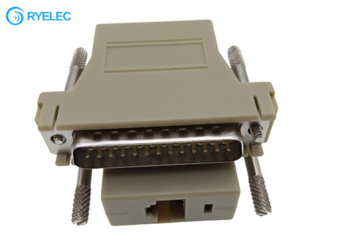 25 Pin Serial Db25 Rs232 Male To Rj45 Network Female Modular Adapter
