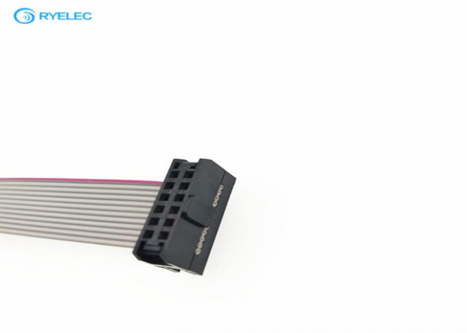 Strain Relief Grey IDC Flat Ribbon Cable , 6-60 Pin 2mm Ribbon Cable ...