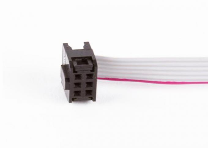 2x3p 6- Conductor Flat Ribbon Cable Assembly With Strain Relief Female ...