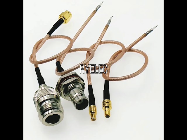 ROHS Copper PVC BNC Male To Male RG142 Coaxial Cable 20cm length