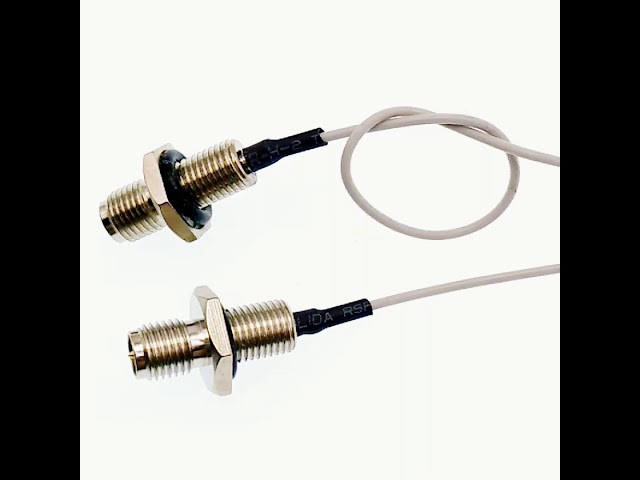 RP SMA Female Nickel Plated RF Cable Assemblies Bulkhead Straight To  UFL With 113 1.13