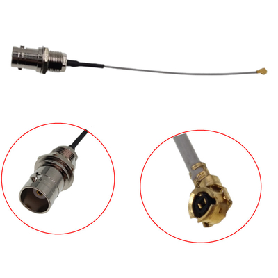 Female BNC Rear Mounted Pigtail Cable Jack Connector To Ufl With 1.13 113mm supplier