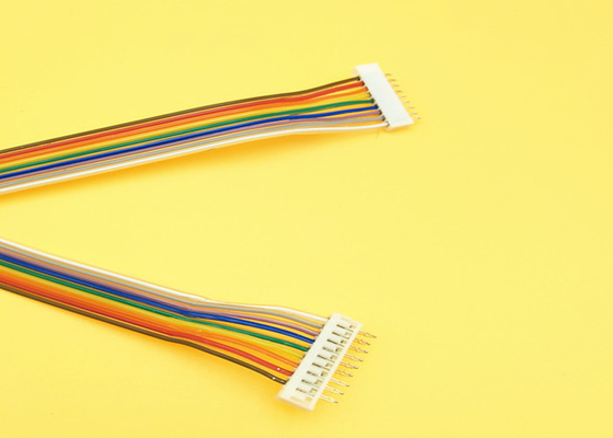 Electronic Flat Rainbow Ribbon Cable , 2.0mm Pitch Connector Flat Connector Cable supplier