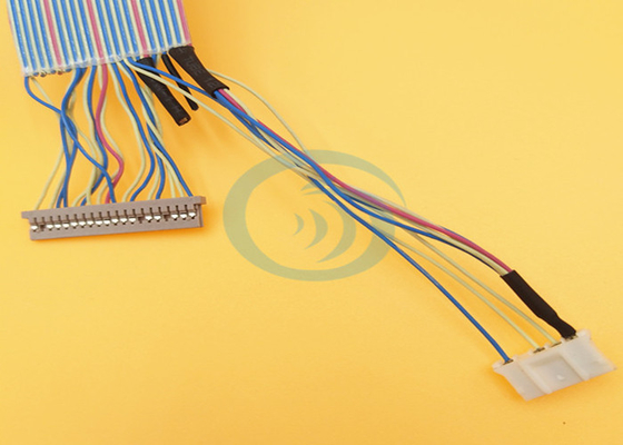 30AWG Multicolor Flat Twisted Pair Ribbon Cable With IDC / DF14 Connector supplier