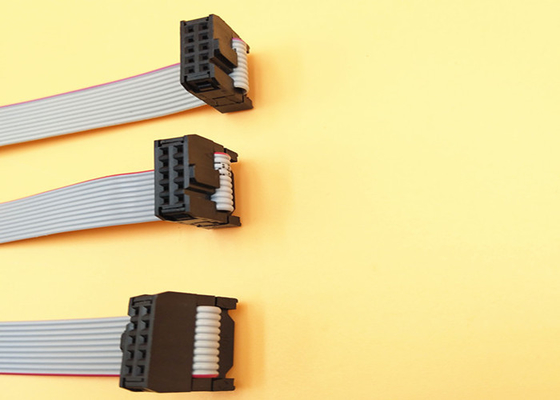 Crimp Tool Flat Ribbon Cable Assembly With IDC 10 Pin 2.54mm Pitch Female Connector supplier