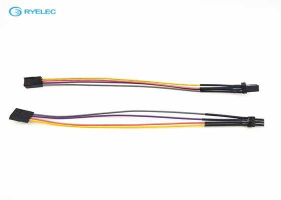 Black 4 Pin 2.54mm Custom Wire Harness Pressing / Soldering Types Available supplier