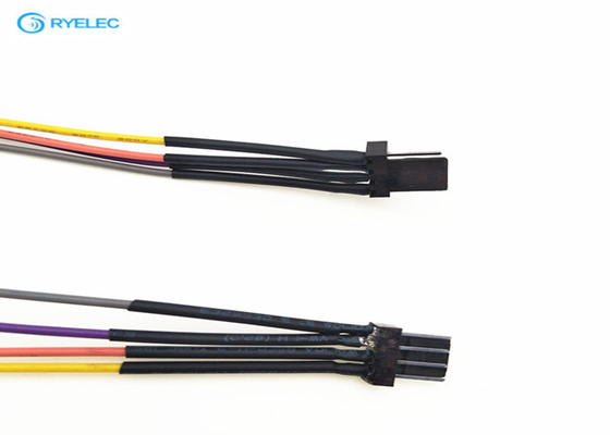 Black 4 Pin 2.54mm Custom Wire Harness Pressing / Soldering Types Available supplier