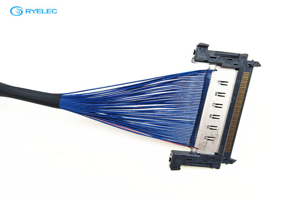 Male 0.5mm Pitch Connector LVDS Cable , Hirose Housing Blue LVDS Display Cable supplier