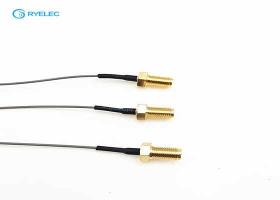 sma rp female connector to UFL female 1.13mm grey rf pigtail cable assembly supplier