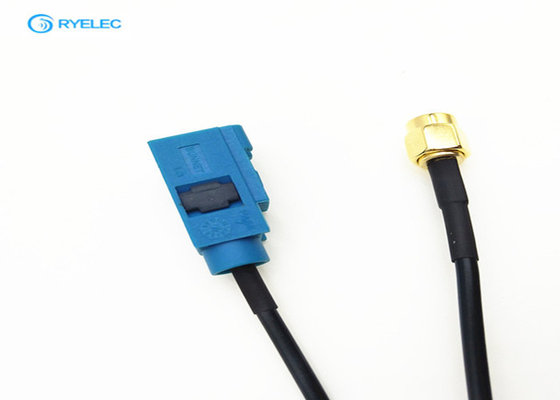 FAKRA Z waterblue jack connector to SMA male extension cable neutral coding supplier