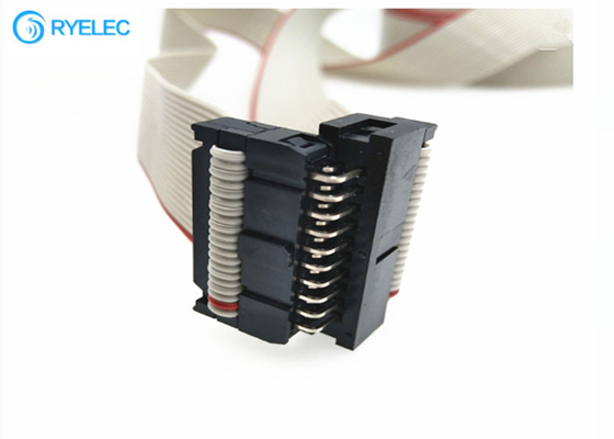 Electronic Flexible Flat Ribbob Cable 2.54mm Pitch Male To Female IDC Connector supplier