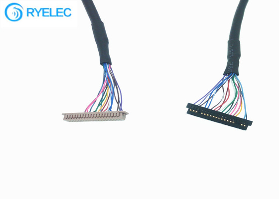 Ferrite LVDS Extension Cable , Tinned Copper Connector Custom LVDS Cable supplier