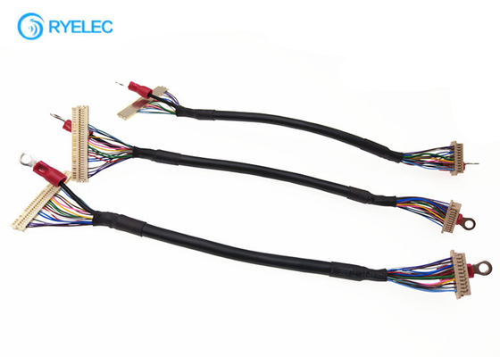 30 Pin FI-X30 / DF13 LVDS Cable Assembly With M3.0 Earth Ring For Monitor supplier