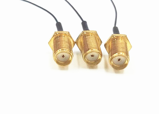 SMA Female Bulkhead Antenna Coaxial Cable For Smartphone / Tablet PC 0.81mm supplier