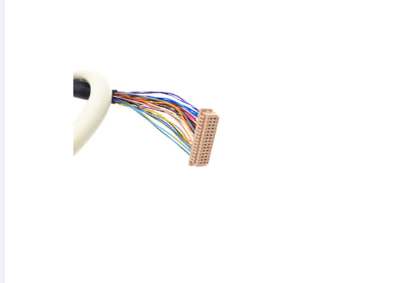 Round Grey Electronic LVDS Monitor Cable For LCD Controller Board 30 Pin supplier