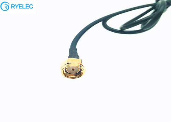 Black Screw Mount Passive RFID Antenna For Outdoor SMA RP Male Connector supplier