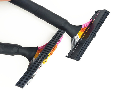Ul2463 Round Shielded Flat Ribbon Cable For Siemens Part , 50 Pin Idc Connector supplier