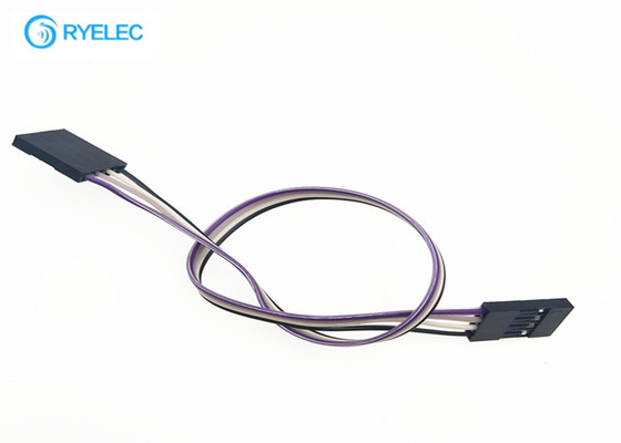 Black Electrical Wiring Harness 4 Pin Dupont 2.54 To 4 Pin Dupont 2.54mm Pitch Female Connector supplier