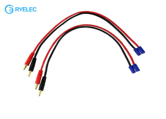Durable Custom Cable Assemblies EC3 Male To 4mm Banana Charger Splitter Cable supplier