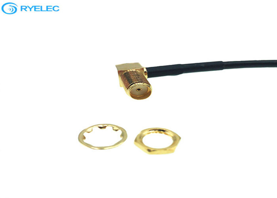 RG174 Plated Gold RF Coaxial Extension Cable SMA RA Female To SMA Male supplier