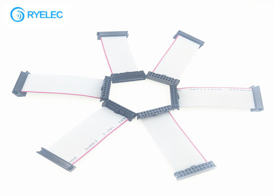 Gery Flat Ribbon Cable FC 20 Pin Female To Female Extension Motherboard IDC Connector supplier