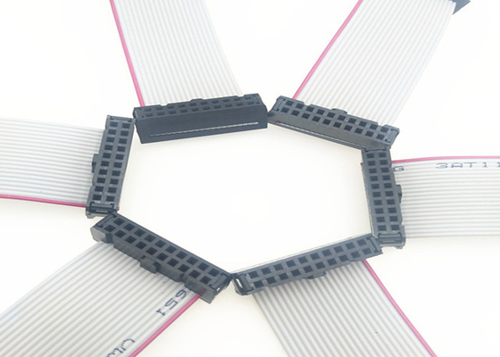 Gery Flat Ribbon Cable FC 20 Pin Female To Female Extension Motherboard IDC Connector supplier