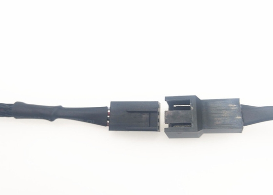 2.54mm Custom Wire Harness 2 Pin Male To Female Molex 2510 Connector With Braided Wire supplier