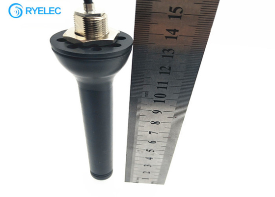Outdoor IP67 Robust Black Long GSM GPRS Antenna 149mm 868mhz Tetra Through Hole Screw Mounting supplier