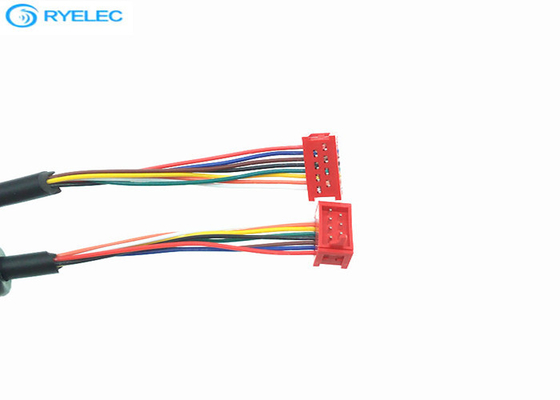2178712-8 Micro Match 8 Pin Red Idc Cable Assembly , 2464 28AWG Electri Cable Assemblies supplier