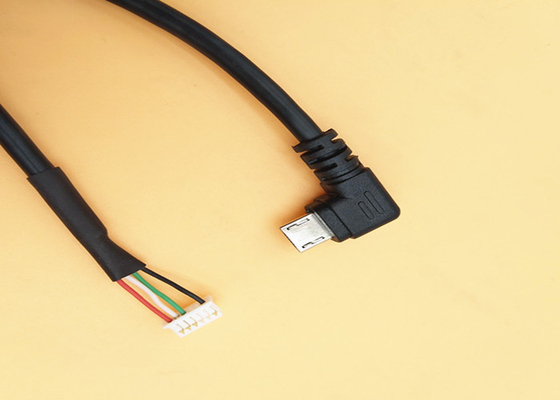 Right Angled Custom Cable Assemblies Micro USB B Male To 6 Pin Molex51021 1.25mm Pitch supplier