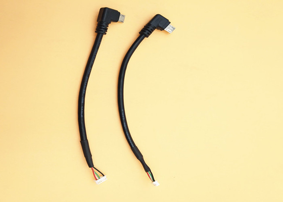 Right Angled Custom Cable Assemblies Micro USB B Male To 6 Pin Molex51021 1.25mm Pitch supplier