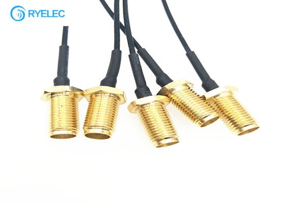 Extension SMA Female Bulkhead RF Cable Assemblies To 1.37 Mm Cable Ufl IPX RF Connector supplier