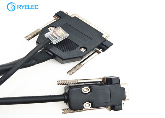 UL224 PVC Extension Modem Db25 Male To Db9 Male Cable With RJ12 6p6c Connector supplier