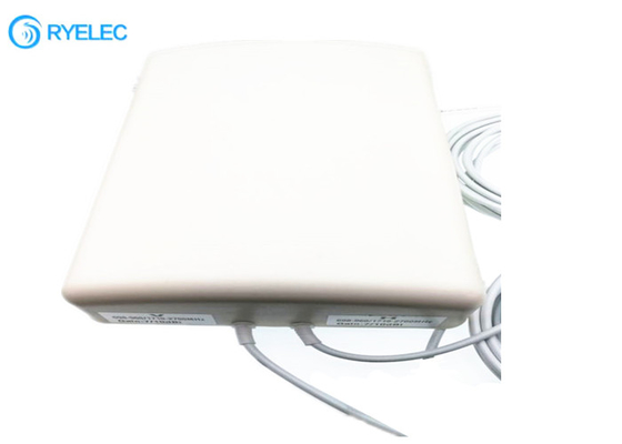 MIMO 2* 4G LTE Antenna 10Dbi IP67 White Panel Antenna With 2*5m Rg58 CABLE To Sma Male supplier