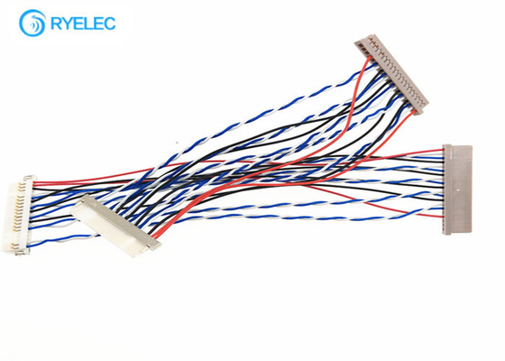 Df14 To Df19 Laptop Coaxia LVDS Cable Assembly 20 Pin To 20 Pin Hirose For Lcd Display supplier