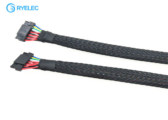 1.25mm Pitch Twisted Ul1571 Custom Wire Harness With Braided In Black Color supplier