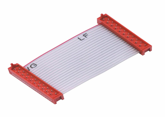 8 Pin 20 Pin UL2651 Flat Ribbon Cable Assembly Red Idc Socket Connector supplier