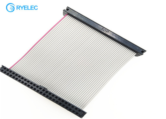 50 Pin 1mm Flat Ribbon Cable Assembly With Idc Socket 2.0mm Brass Gold Plated Connector supplier