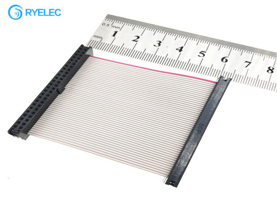 50 Pin 1mm Flat Ribbon Cable Assembly With Idc Socket 2.0mm Brass Gold Plated Connector supplier