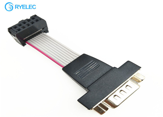 RS232 Serial Flat Ribbon Cable Assembly D - Sub DB9 9 Pin Male To IDC 10 Pin Female supplier