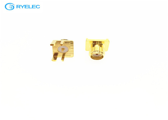 SMA Rf Cable Connector Female Jack Solder Edge PCB Straight Mounted Receptacle supplier
