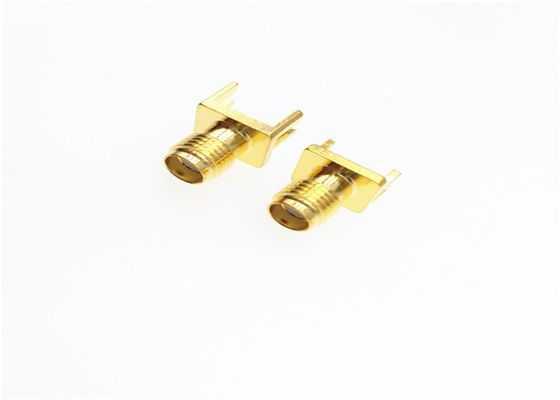 SMA Rf Cable Connector Female Jack Solder Edge PCB Straight Mounted Receptacle supplier