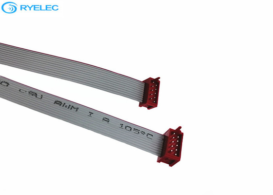 Micro Match Socket B Type Red H IDC Ribbon Cable Assembly 28 Awg Grey With 2561 supplier