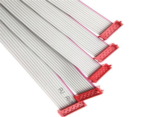 10P Male Smt Flat Ribbon Cable Assembly Red IDC Micro Match Connector Without Latch supplier