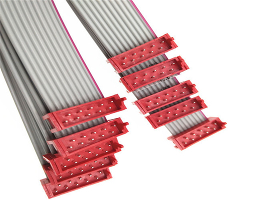 10P Male Smt Flat Ribbon Cable Assembly Red IDC Micro Match Connector Without Latch supplier