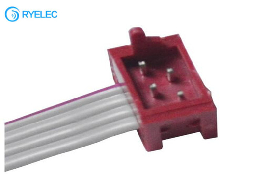 Micro Match Connector 1.27MM Red IDC Socket Male DIP SMT To 4 Pin Idc Falt Cable supplier