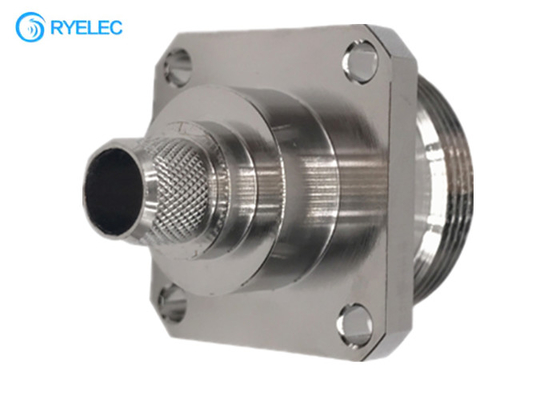 Straight Panel Mount SMA Female Connector , 7 / 16 DIN Type Female Aerial Connector supplier